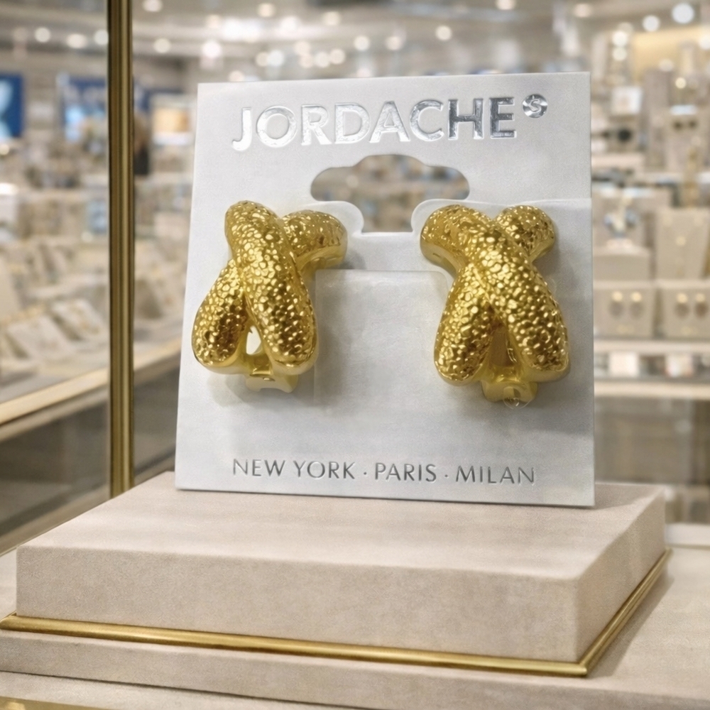 Jordache gold earrings